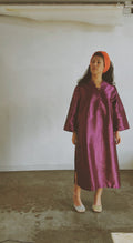dupioni caftan dress | grape