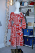 bandana smocked dress w/ puff sleeve | busayo