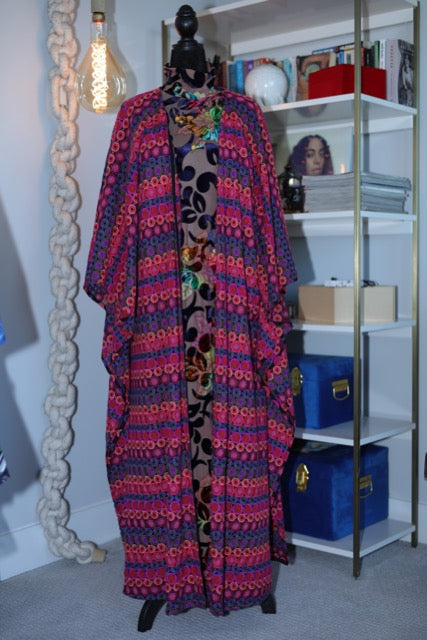 crochet duster jacket in multi-color missoni deadstock | jibri