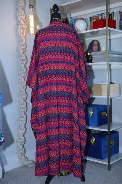 crochet duster jacket in multi-color missoni deadstock | jibri