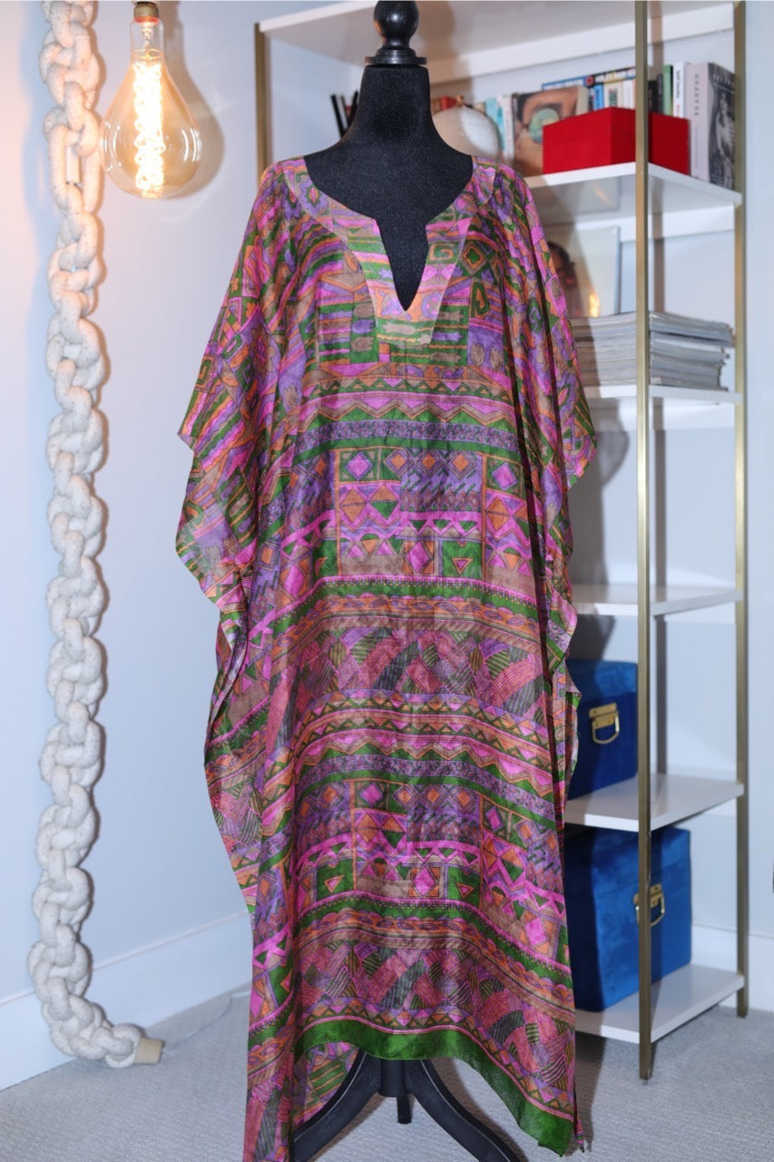 geometric multi color caftan | baacal