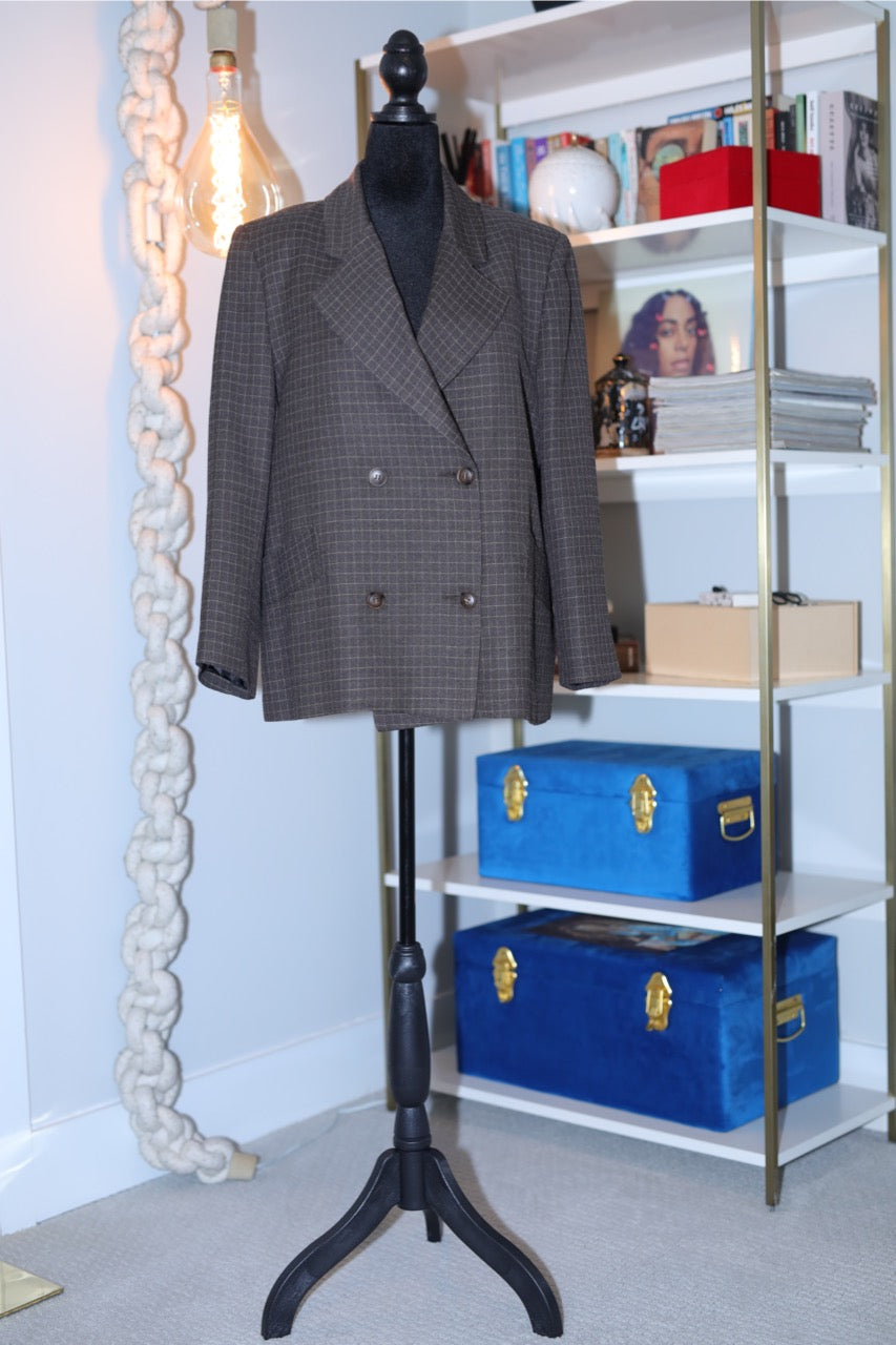 windowpane blazer in wool | baacal