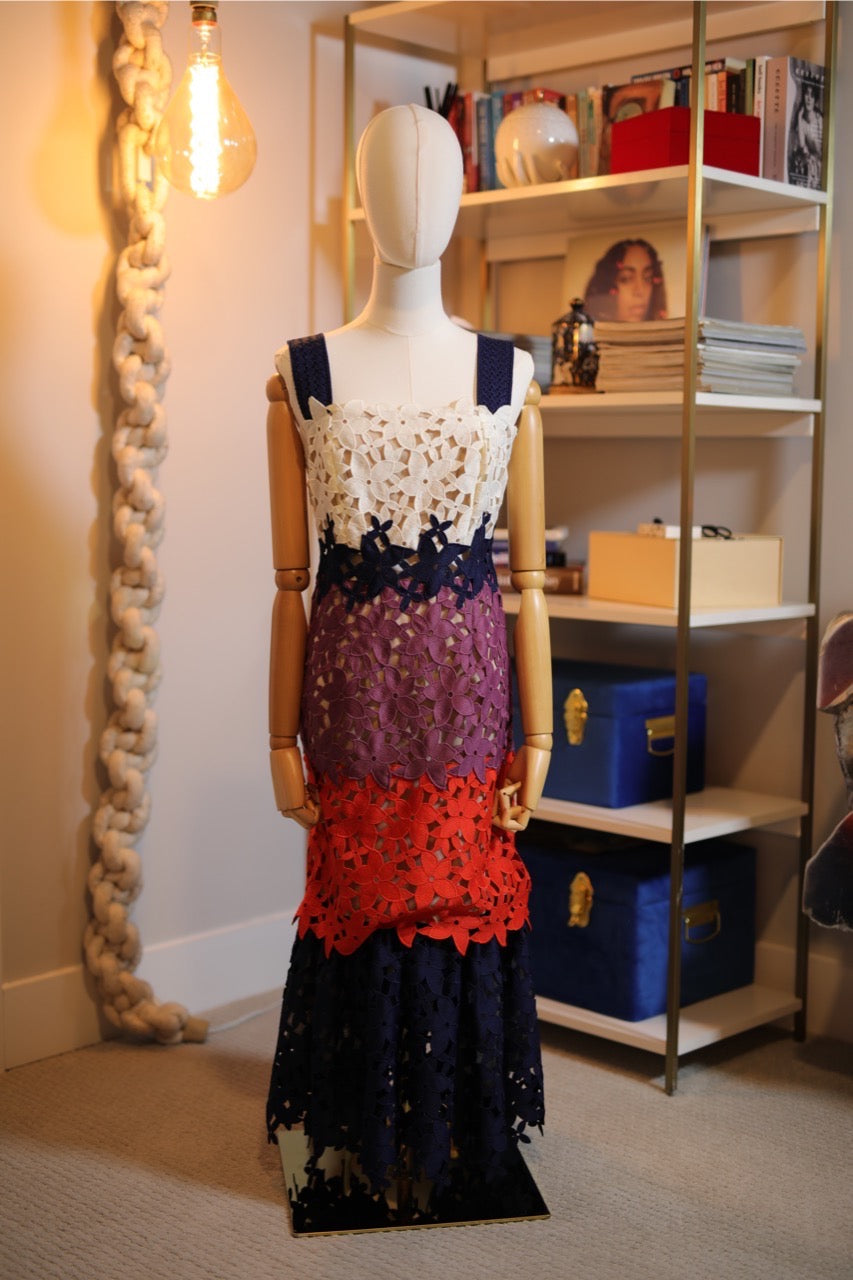 maisey multi color crochet dress | sea new york
