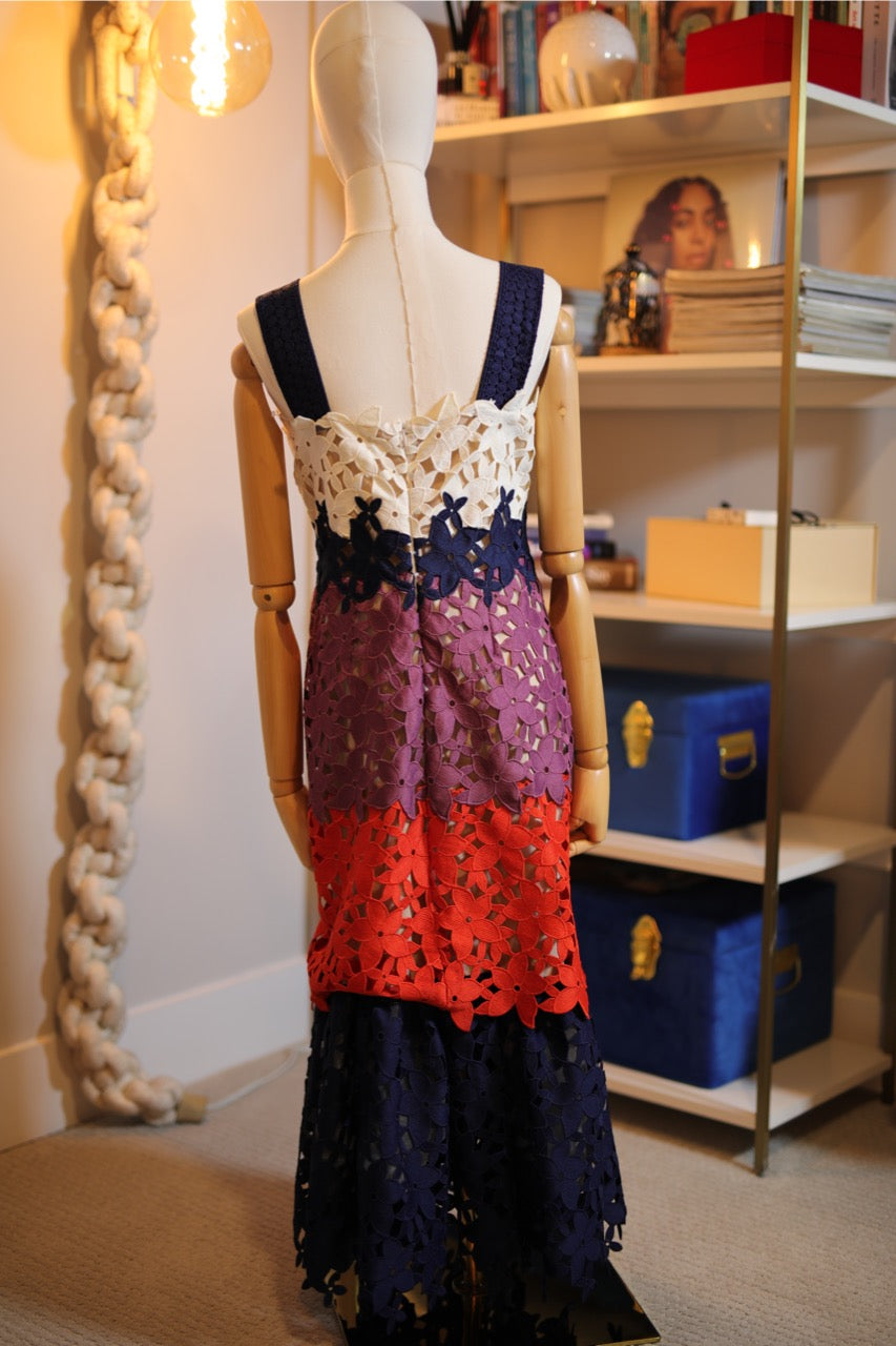 maisey multi color crochet dress | sea new york