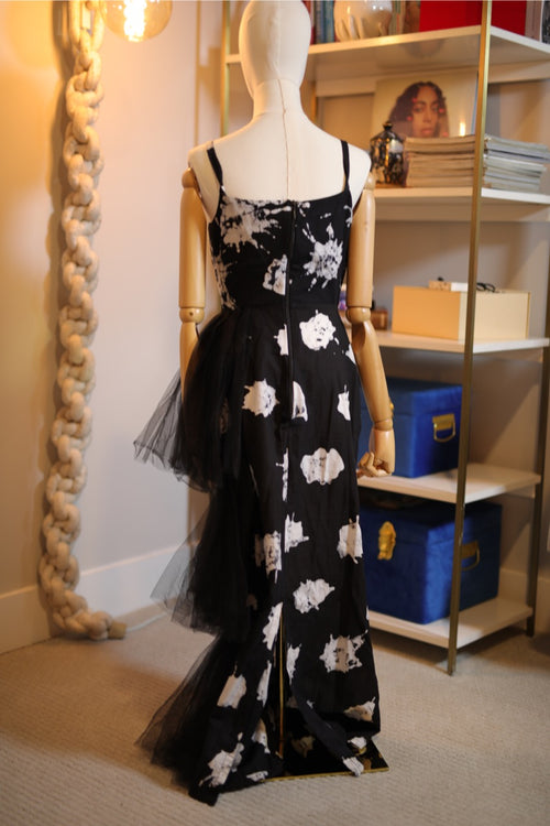 alaffia blue + white motif tulle gown | busayo