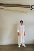 linen caftan | coastal stripe