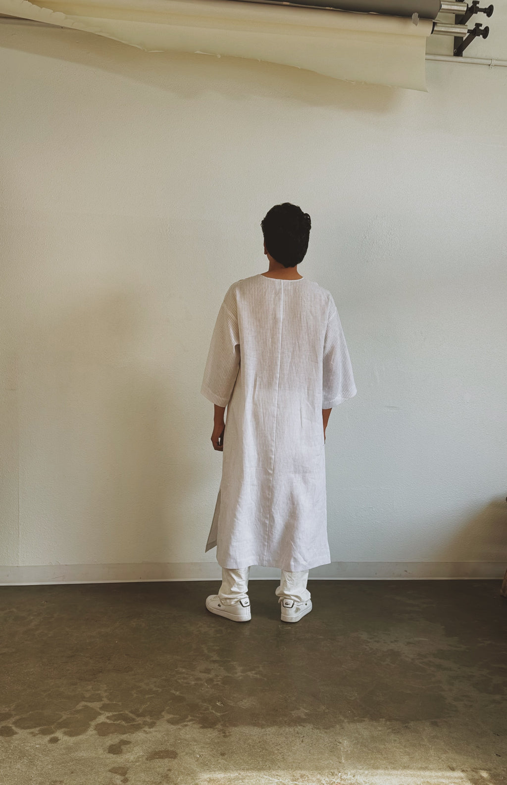 linen caftan | coastal stripe