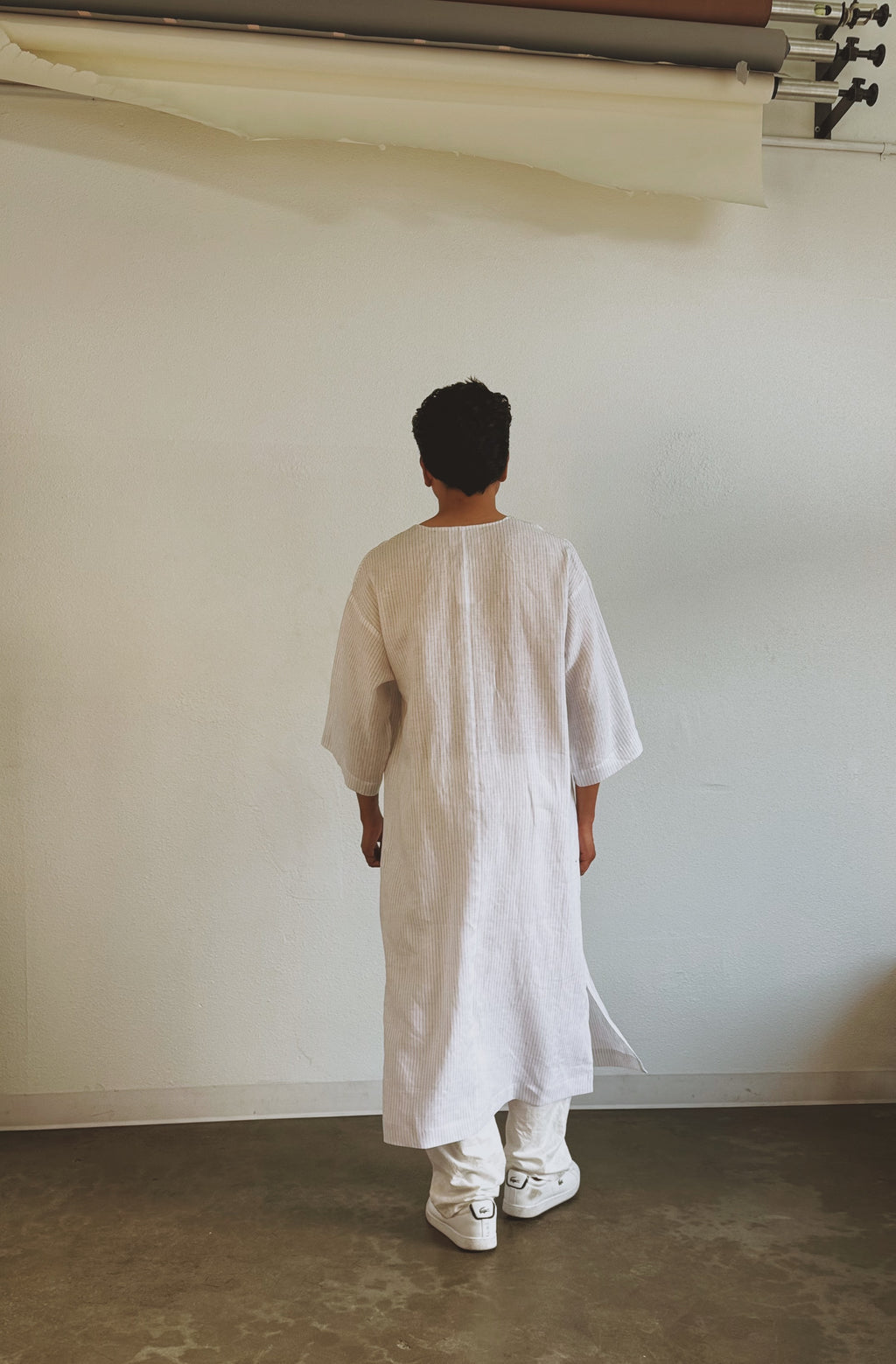 linen caftan | coastal stripe