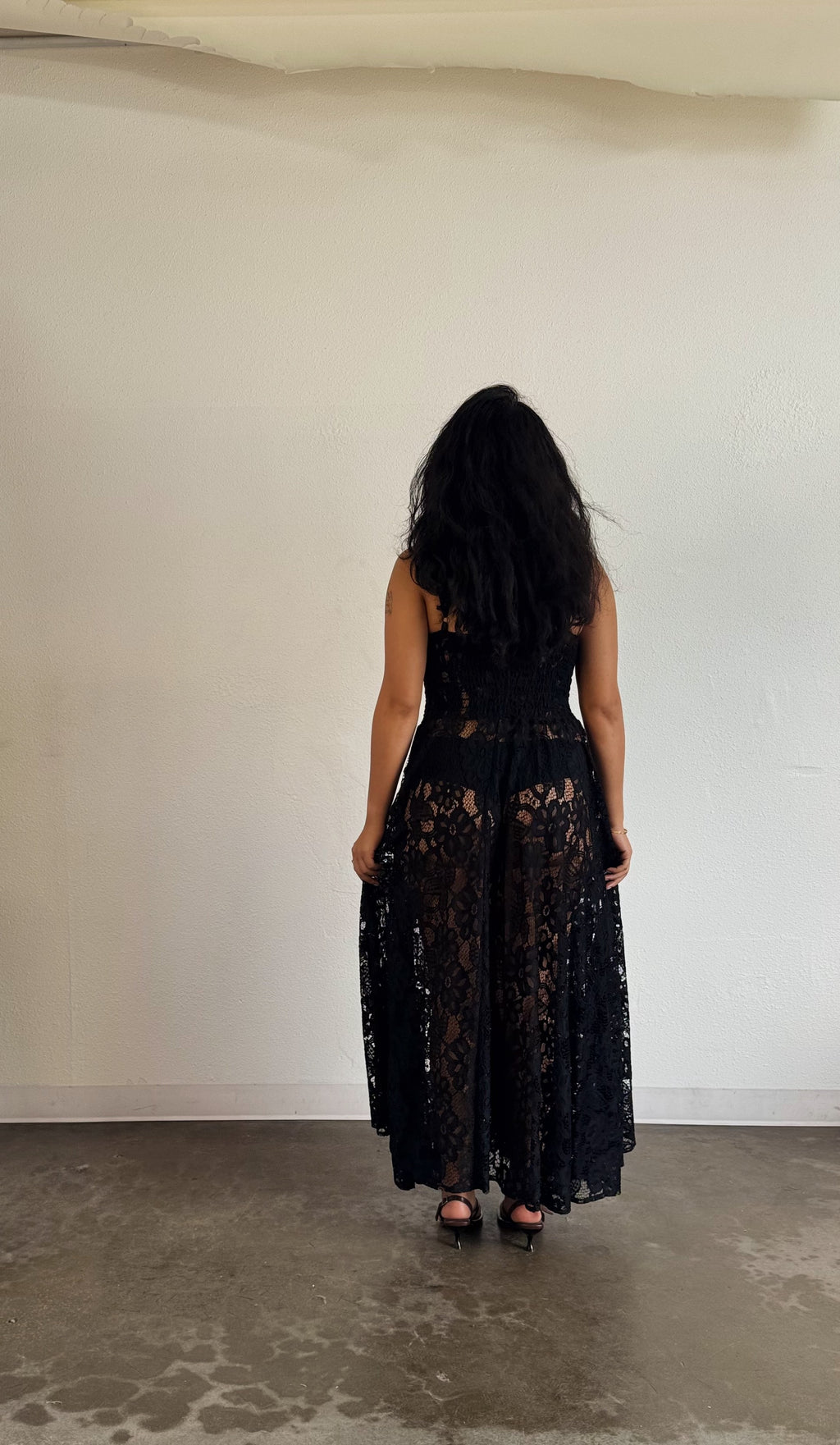 lace gown in vintage lace | classic black
