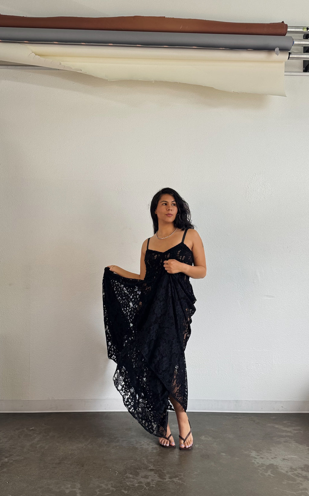 lace gown in vintage lace | classic black